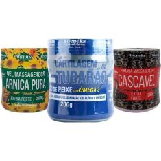 Imagem de Kit Massageador Arnica Pura + Cartilagem De Tubarão Cascavel