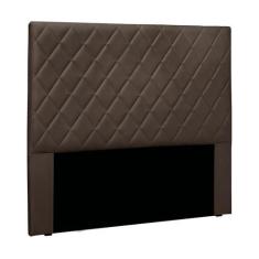 Imagem de Cabeceira Cama Box King 195 cm Dubai Veludo Marrom S04 - D'Rossi