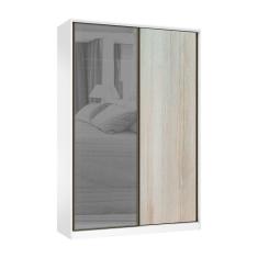Imagem de Guarda Roupa 2 Portas 159cm Prata Branco Com Crema