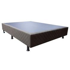 Imagem de Base Cama Box Casal Suede Marrom