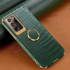 Imagem de Capa de telefone com textura de crocodilo para Samsung Galaxy Note 20 Ultra S21 S20 S10 Plus A72 A52 A51 A71 A50 A70 Capa de suporte magnético, Suporte magnético verde, para Galaxy S21