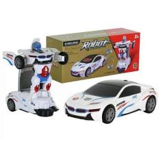 Imagem de Carro Vira Robo Som Luz Carrinho Bmw Brinquedo Menino Pilha - Battery