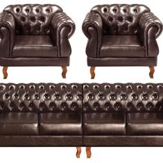 Imagem de Sof  Duquesa Chesterfield Modulado 4 Lugares 2 Poltronas Deco