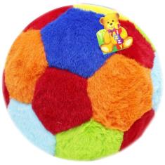 Imagem de Bola Colorida De Pelúcia Para Bebês E Crianças Com Chocalho - 27cm