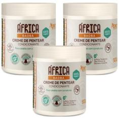 Imagem de Kit C/ 3 Creme De Pentear África Baobá Vegano Condicionante Cabelos Co