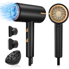 Imagem de Secador de cabelo Karrong 1600W Ionic com difusor e 2 bicos 2000W
