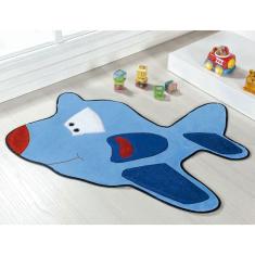 Imagem de Tapete Para Quarto Infantil De Meninos Formato Avião 