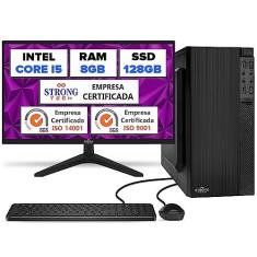 Imagem de Computador Completo Pc Cpu Intel Core i5 8GB SSD 128GB Monitor 17 Hdmi Strong Tech