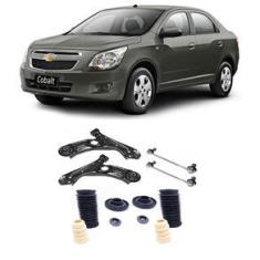 Imagem de Bandeja + Bieleta + Kit Batente Chevrolet Cobalt 2012 Até 2018 Dianteiros - O Par