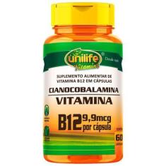 Imagem de Vitamina B12 Cianocobalamina Unilife 60 Cápsulas 450 Mg - Original