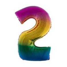 Imagem de Balão Metalizado Degradê Número 2 - 1 Metro