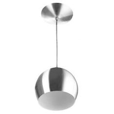 Imagem de Lustre Pendente Bola Media De Alumínio 23cm Escovado