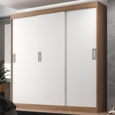 Imagem de Guarda Roupa Casal 3 Portas De Correr 2 Gavetas Lisboa Evidência Móvei