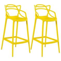 Imagem de Kit - 2 X Banquetas Altas Masters Allegra - Amarelo