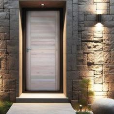 Imagem de Kit Porta De Madeira Maci a 3b Eucalipto 210x82cm Batente 14c