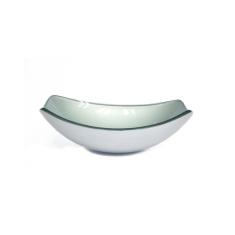 Imagem de Cuba De Vidro Oval Chanfrada 51Cm Prata