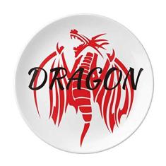 Imagem de Animal Myth Dragon Wings Prato Decorativo de Porcelana Salver Prato de Jantar