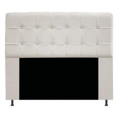Imagem de Cabeceira Estofada Mel 140 Cm Casal Com Botonê  Suede Bege - Adj Decor