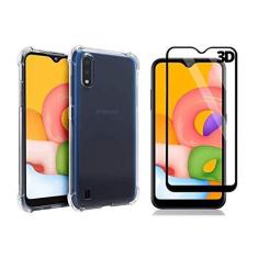 Imagem de Kit Película Virdo Temperado 3d E Case Anti Queda Compatível Samsung Galaxy A01