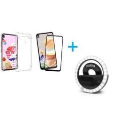 Imagem de Kit Flash Selfie LG K51s + Capa + Pelicula De Vidro 3D Transparente