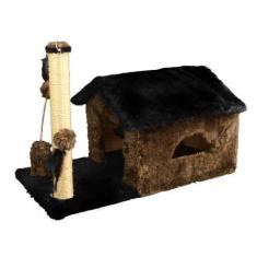 Imagem de Arranhador Gato Casinha Sem Rede Brinquedo E Poste Sisal - Miupet - Mi