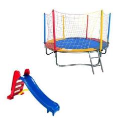 Imagem de Cama Elástica 2,30 + Escorregador Médio - Rotoplay Brinquedos