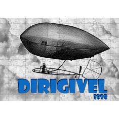 Imagem de Quebra-Cabeça 300 peças Voando em Velocidade Recorde: A Primeira Viagem de Dirigível de 1898"