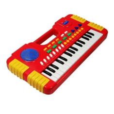 Imagem de Teclado De Brinquedo Infantil Vários Sons Vermelho My Music - My Music
