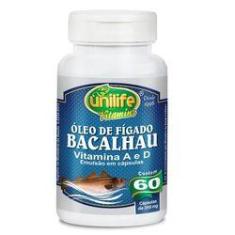 Imagem de Óleo de Figado de Bacalhau + Vitamina A e D 350mg 60 Cápsulas Unilife