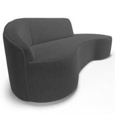 Imagem de Sofá Living 3 Lugares 210Cm Braço Esquerdo Mozart D06 Bouclê Chumbo - 