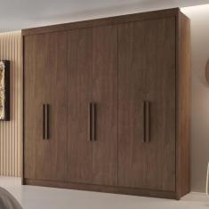 Imagem de Guarda Roupa Casal 6 Portas 4 Gavetas Miami 100% Mdf Cacau