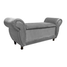 Imagem de Recamier com Baú Itália Suede Grafite