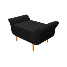 Imagem de Recamier Estofado Ari 100 Cm Solteiro Suede Preto - Amarena Móveis - A
