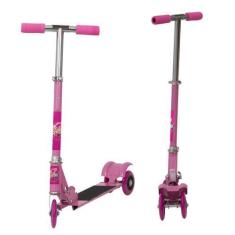 Imagem de Patinete Infantil Dobrável Barbie Menina Regulável de Ferro - TOYS 2U