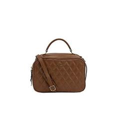 Imagem de BOLSA CLASSE COURO CROSSBODY FEMININA 2846 MATELASSÊ MARROM