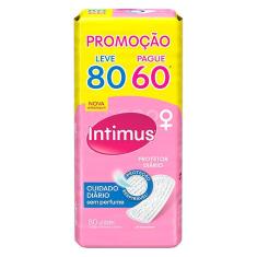 Imagem de Protetor Diário Intimus Cuidado Diário sem Perfume 80 Unidades