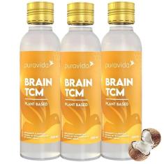 Imagem de Kit 3X Brain Tcm (300Ml Cada) Óleo De Coco Mct 80% C8 - Pura Vida