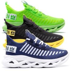 Imagem de Kit 3 Tenis Unissex Masculino Feminino Oldsen Corrida Academia