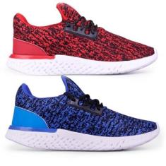 Imagem de kit 2 Tenis para treino academia caminhada corrida macio