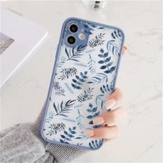 Imagem de QLTYPRI Compatível com iPhone 12 Pro, capa rígida de policarbonato fosco transparente com estampa floral para mulheres e meninas, capa protetora fina de silicone à prova de choque TPU para iPhone 12