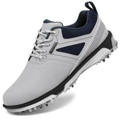 Imagem de ULTIANT Tênis masculino de golfe, sola fixa sem pregos, impermeável, leve, antiderrapante, Cinza, 42