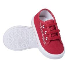 Imagem de Genérico, Tênis Bebe infantil B2A KIDS antialérgico Social Baby Cor:Vermelho/Branco;Tamanho:21