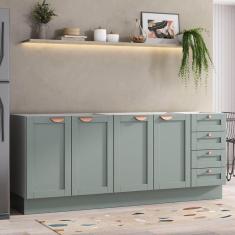 Imagem de Cozinha Modulada 3 Peças sem Tampo 2 Balcões Arizona Cabecasa Madeiramadeira Menta