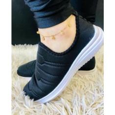 Imagem de Tênis Meia Feminino Calce Fácil Casual Confortável.(Bordado). - Beanna