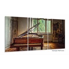 Imagem de Quadro decorativo Sala de Piano Vintage Música Mosaico 120x6