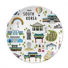 Imagem de Prato de sobremesa de porcelana decorativa Travelling in South Korea