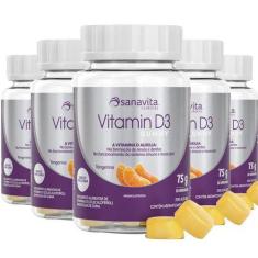 Imagem de Kit 5 Vitamina D3 Gummy 30 Cápsulas Da Sanavita