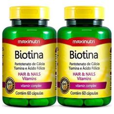 Imagem de Biotina - 2 unidades de 60 cápsulas - Maxinutri