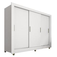 Imagem de Guarda Roupa Casal 3 Portas 1 Gavetas Alice Branco - A Móveis Araponga