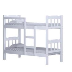 Imagem de Beliche De Madeira Maciça Perola Branco Super Reforçado - Nemargi